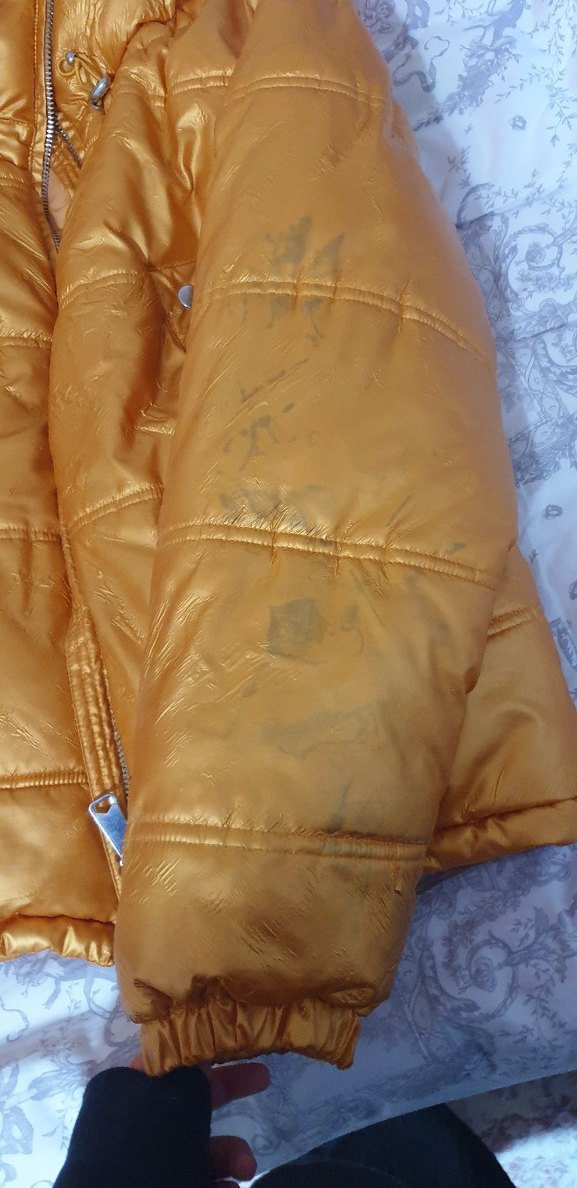 Düğmeli Altın Parlak Kadın Kışlık Mont - Görsel 2