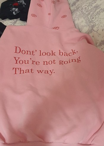 Pembe Baskılı Düğmeli Kadın Sweatshirt - Görsel 2