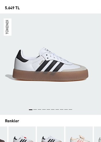 36 Beden beyaz Renk Adidas Beyaz Siyah Spor Kadın Sneaker