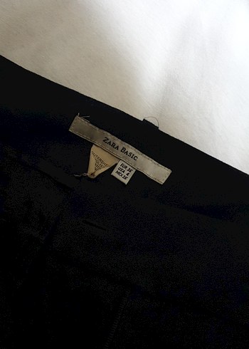 Zara Düğmeli Siyah Kadın Kumaş Pantolon