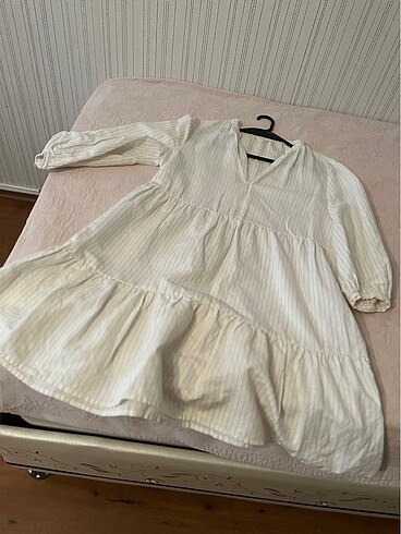 Mango Mango keten elbise oversize