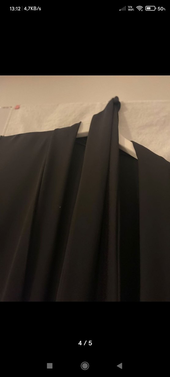 Siyah tüylü Uzun Kollu  Kadın abaya - Görsel 2