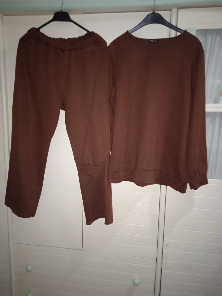 Kadın Kahverengi Rahat Takım - Görsel 5