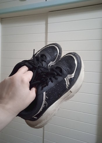 Siyah Platform Spor Ayakkabı - Görsel 8