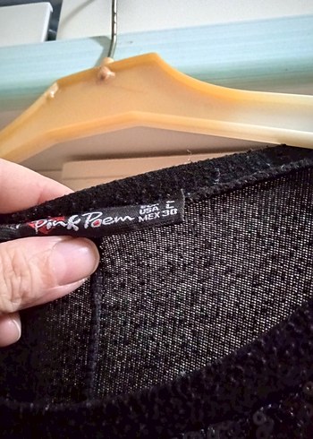 Püsküllü Siyah Uzun Kollu Kadın tunik - Görsel 5