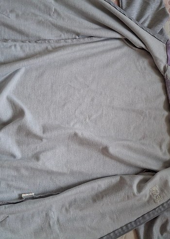 8 Yaş Beden gri Renk Gri Kapüşonlu Fermuarlı Sweatshirt Hırka