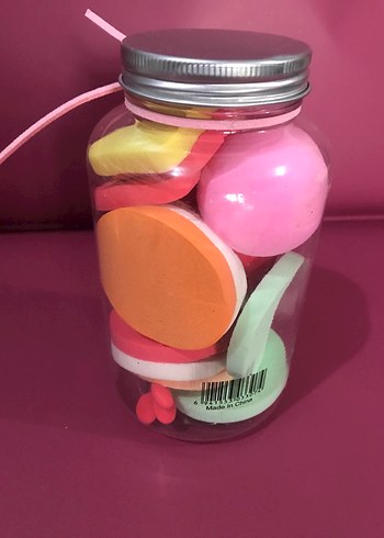 Renkli Makyaj Süngeri Seti Kavanozda - Görsel 2