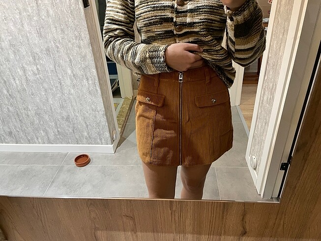 bershka kadife etek