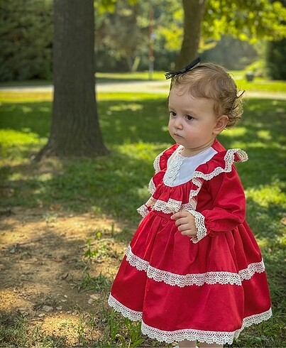 4 Yaş Beden Vintage kız çocuk elbise