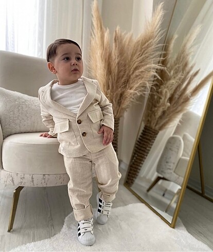 KETEN ceket tişört pantolon 3 lü takım