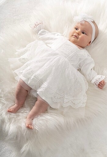 Kız bebek Mevlüt elbise Bandana set