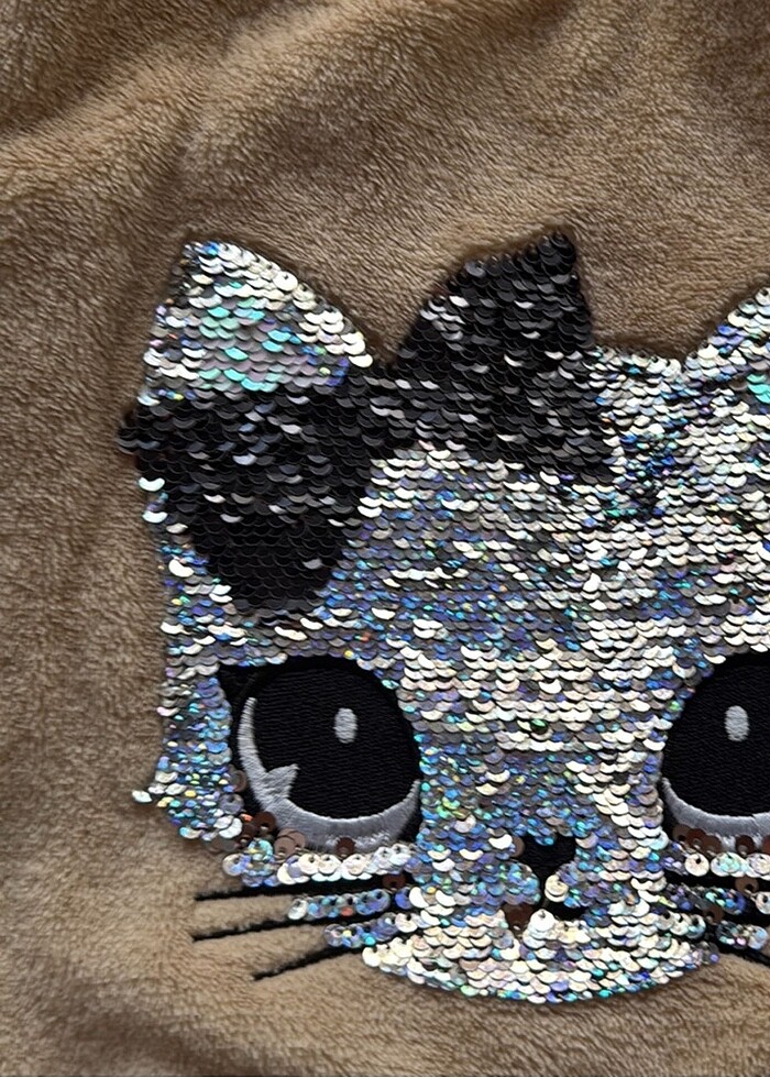 PAYETLİ KEDİLİ YUMUŞAK SWEAT - Görsel 3