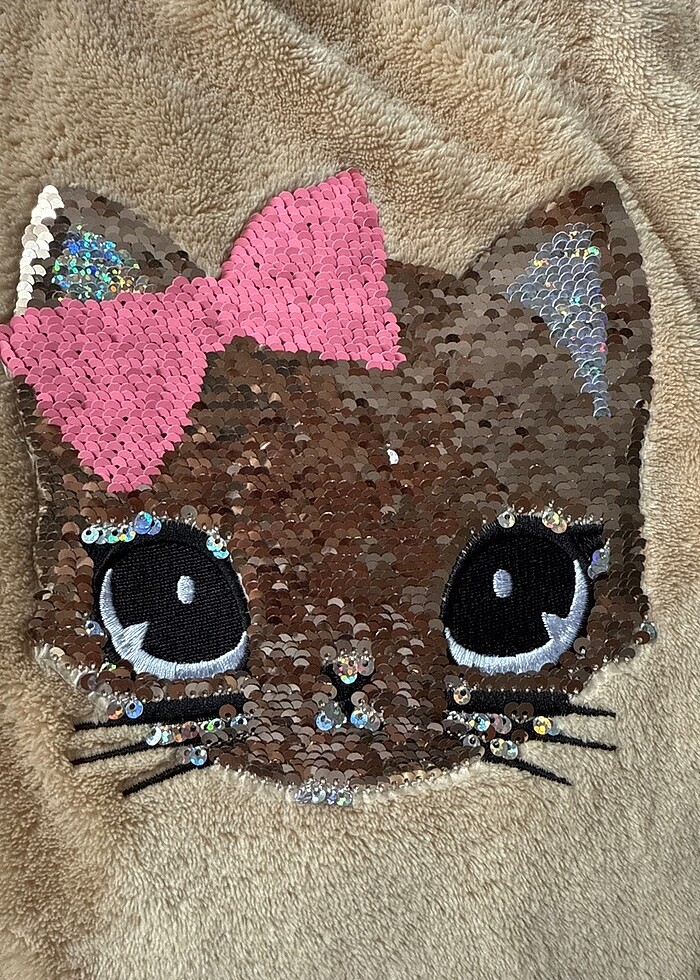 PAYETLİ KEDİLİ YUMUŞAK SWEAT - Görsel 4