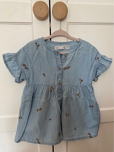 ZARA İNCE JEAN ELBİSE - Görsel 2