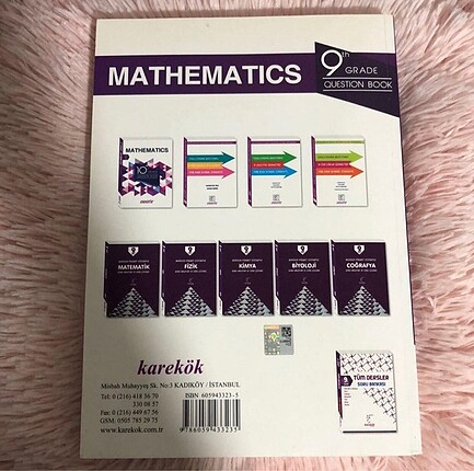 Karekök Yayıncılık 9th Grade Mathematics Question Book