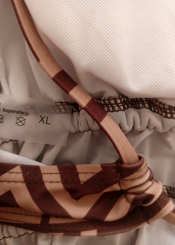 Kahverengi Bohem Renkli Fırfırlı Mayo - Görsel 6