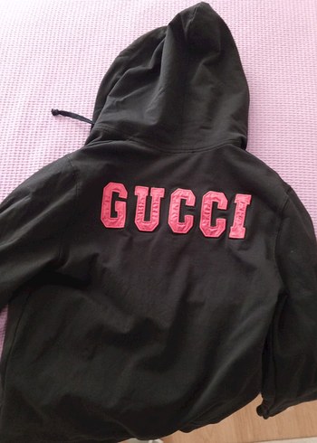 Siyah Kapüşonlu Gucci Ceket