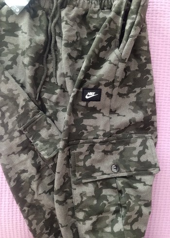 m Beden gri Renk Nike Gri Kamuflaj Desenli Erkek eşofman