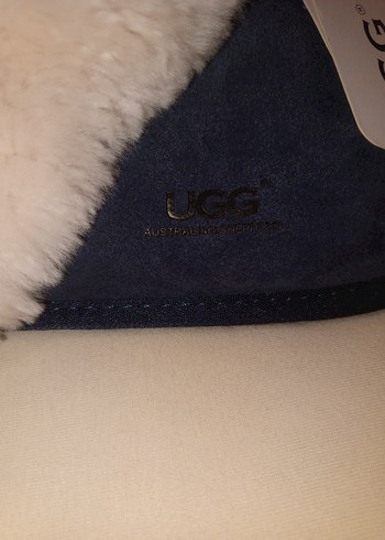 UGG  lacivert Kürk Detaylı Ev Terliği - Görsel 3