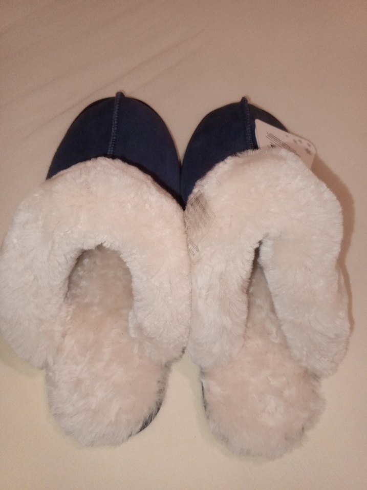 UGG  lacivert Kürk Detaylı Ev Terliği - Görsel 4