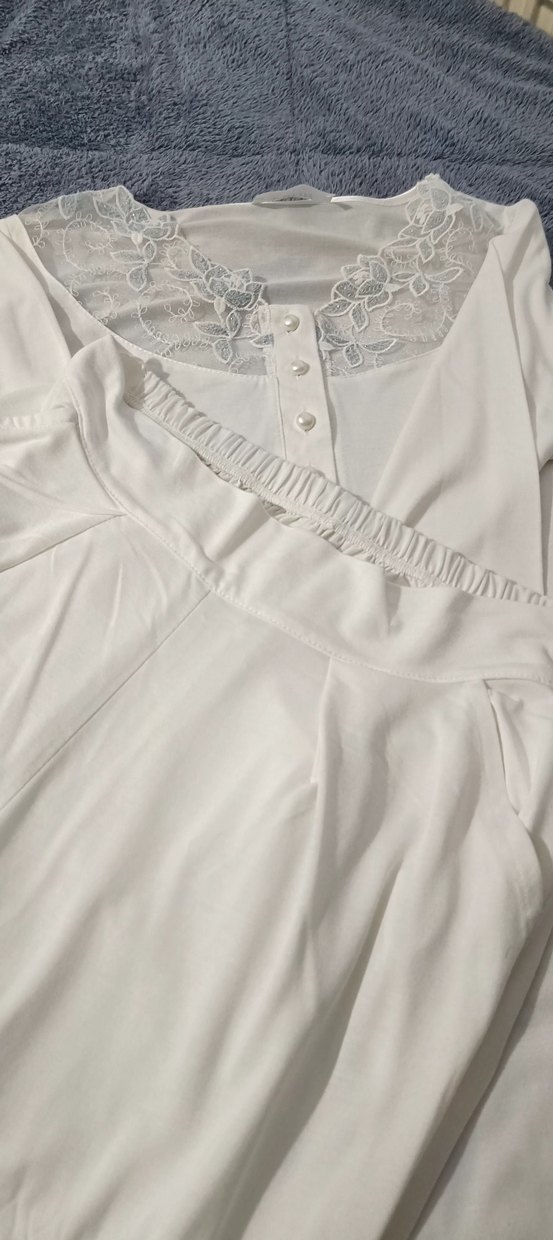 Nakışlı Bohem Kadın Kısa Kollu Pijama Takımı - Görsel 3