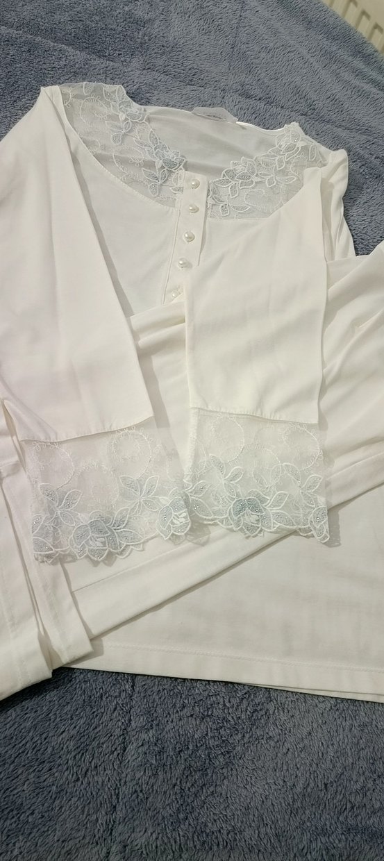 Nakışlı Bohem Kadın Kısa Kollu Pijama Takımı - Görsel 5