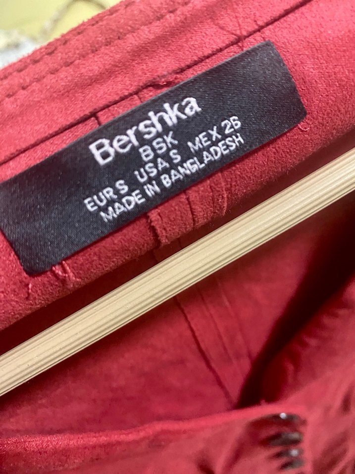 Bershka Bordo Süet V Yaka şort Tulum - Görsel 3