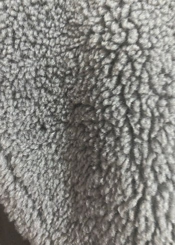 Stradivarius Gri Süet Kürklü Kadın Ceket - Görsel 6