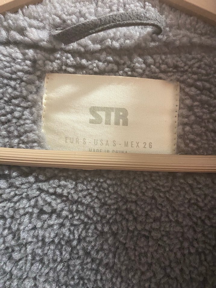 Stradivarius Gri Süet Kürklü Kadın Ceket - Görsel 3