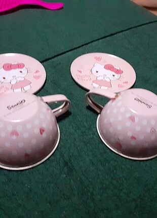 Hello kitty metal 2 li kahve fincan takimi