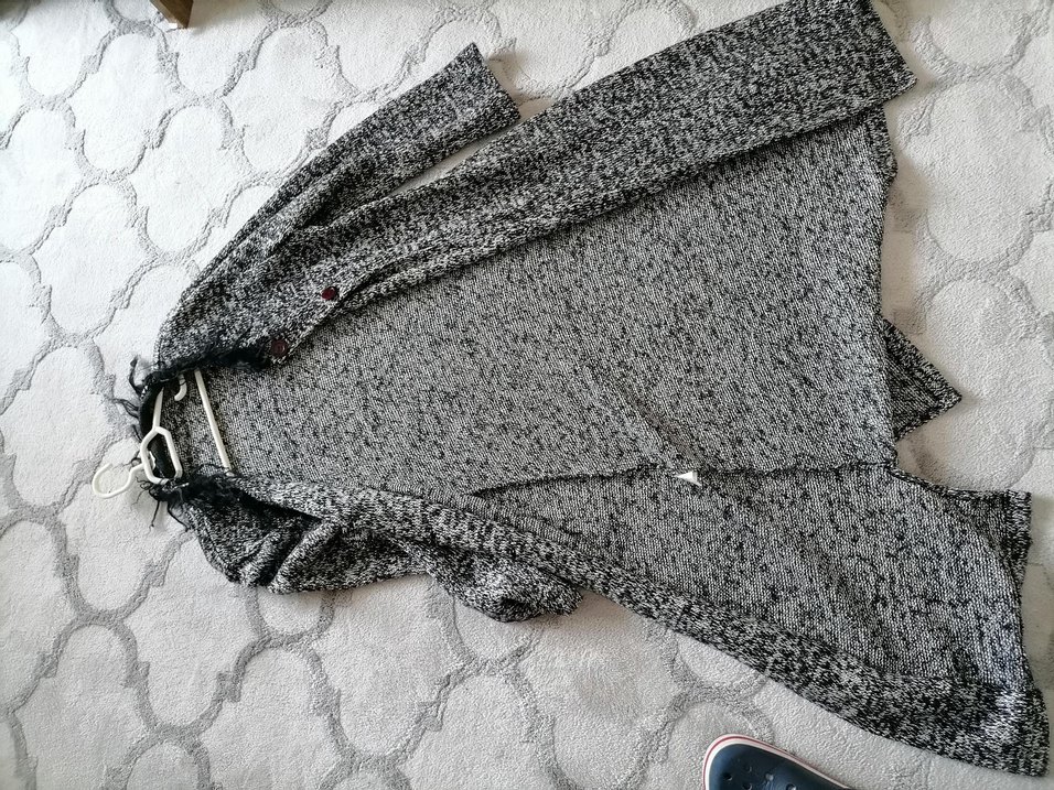 Kırçıllı Uzun Kollu Triko Kadın Hırka - Görsel 2