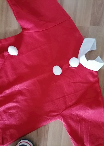 Kırmızı Çocuk Kostümü, Uzun Kollu - Görsel 3