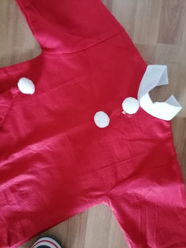 Kırmızı Çocuk Kostümü, Uzun Kollu - Görsel 3