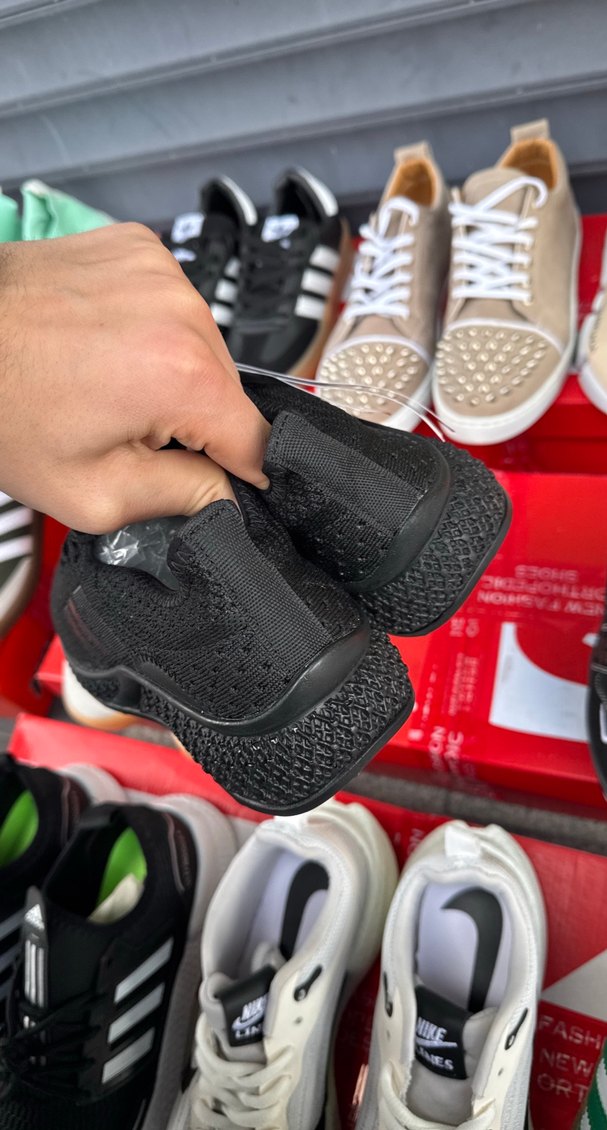 Siyah Erkek Spor Ayakkabı Velcro - Görsel 2