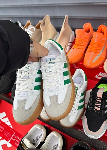 Beyaz Yeşil Platform Kadın Spor Ayakkabı - Görsel 2