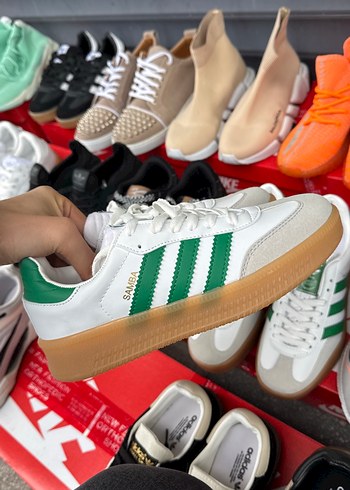 Beyaz Yeşil Platform Kadın Spor Ayakkabı - Görsel 4