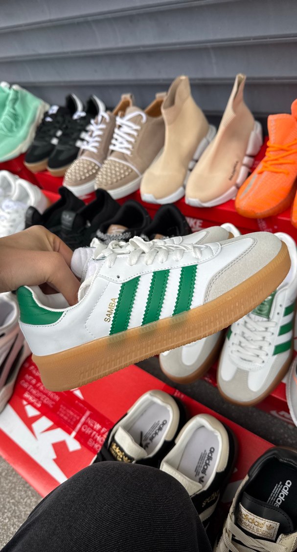 Beyaz Yeşil Platform Kadın Spor Ayakkabı - Görsel 4