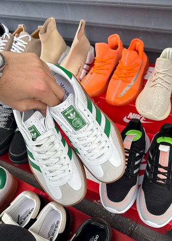 Adidas Gazelle Beyaz Yeşil Platform Spor Ayakkabı - Görsel 2