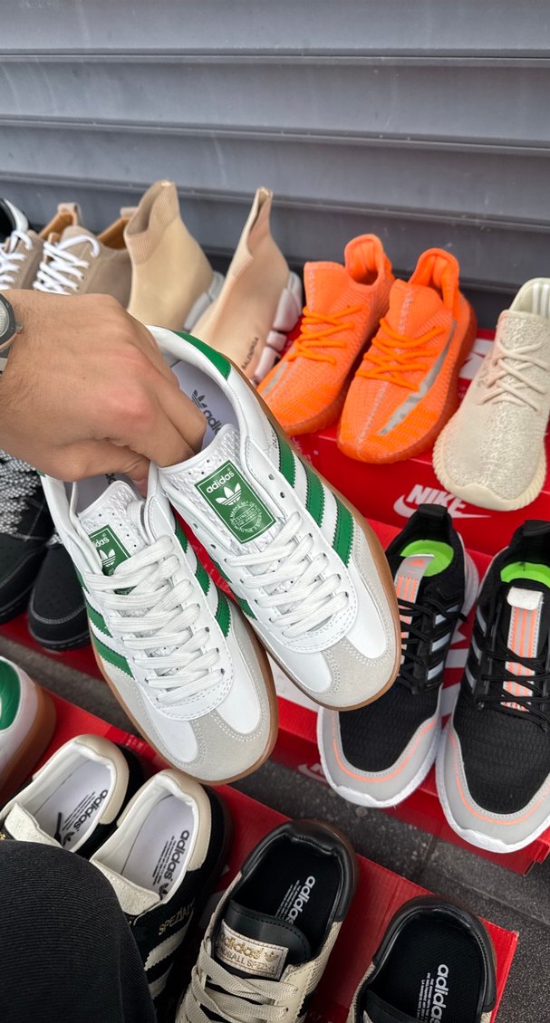 Adidas Gazelle Beyaz Yeşil Platform Spor Ayakkabı - Görsel 2