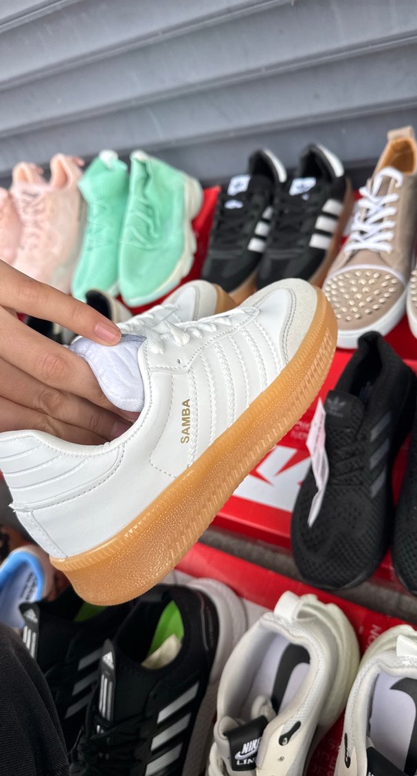 Beyaz Bağcıklı Kadın Sneakers - Görsel 4