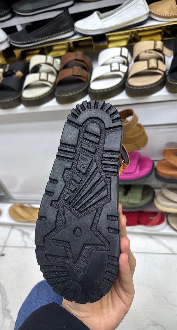 Kadın Süet Kahverengi Dolgu Topuklu Sandalet - Görsel 4