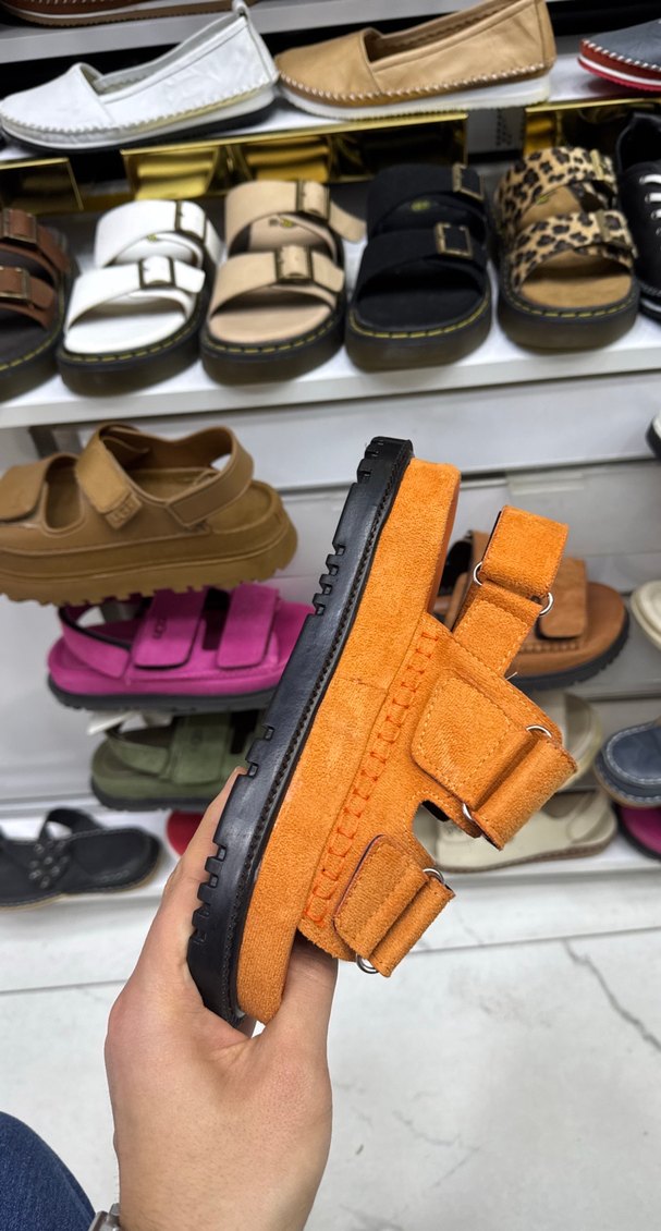 Kadın Süet Kahverengi Dolgu Topuklu Sandalet - Görsel 3