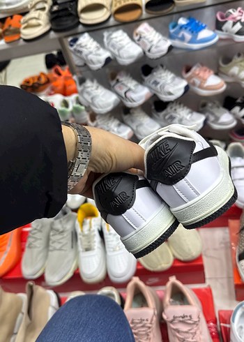 Beyaz Siyah Erkek Çocuk Spor Ayakkabı - Görsel 4