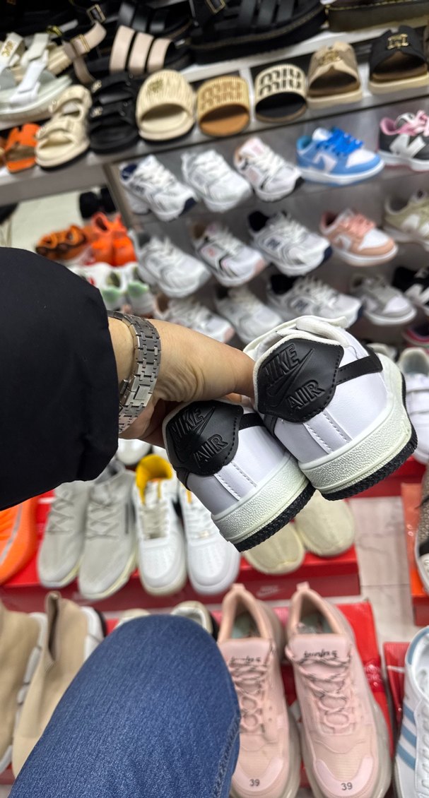 Beyaz Siyah Erkek Çocuk Spor Ayakkabı - Görsel 4