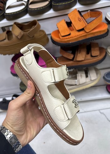 Beyaz Yılan Desenli Topuklu Kadın Sandalet - Görsel 2