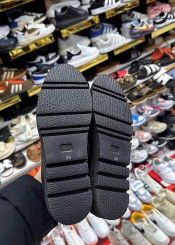 Yüksek Topuklu Gri Yılan Desenli Kadın Spor Ayakkabı - Görsel 5