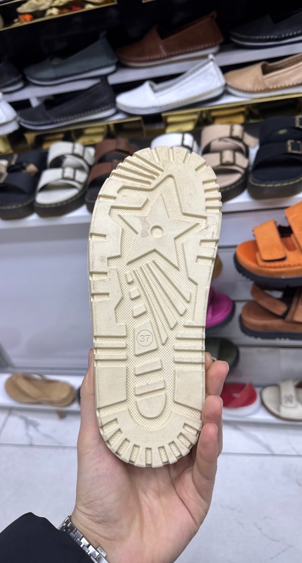 Bej Kadın Günlük Platform Sandalet - Görsel 5