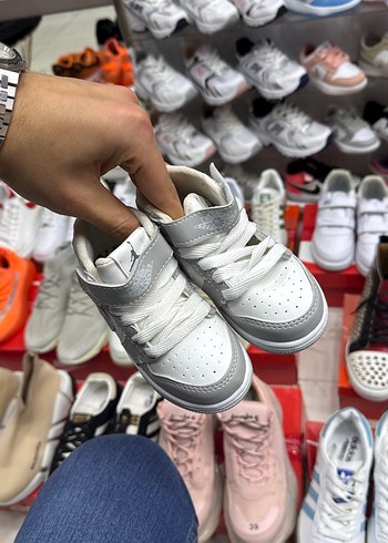 Gri Erkek Çocuk Spor Ayakkabı Velcro - Görsel 2