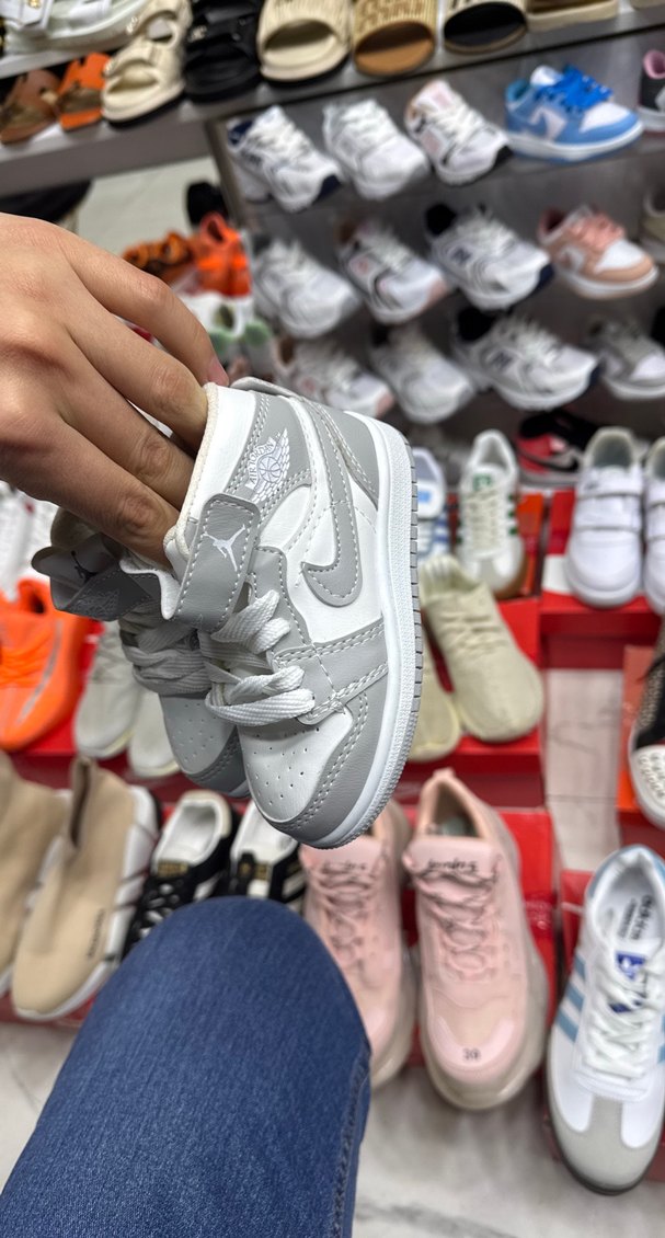 Gri Erkek Çocuk Spor Ayakkabı Velcro - Görsel 3