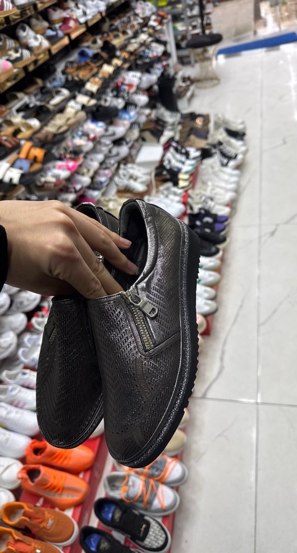 Gri Yılan Desenli Platform Topuklu Kadın Spor Ayakkabı - Görsel 3